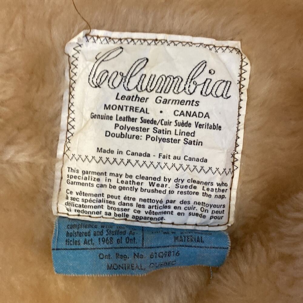 Vintage Penny Lane Rust Colored Suede Coat w/ Faux Fur Trim Snap Closure Sz XS - Picture 9 of 16